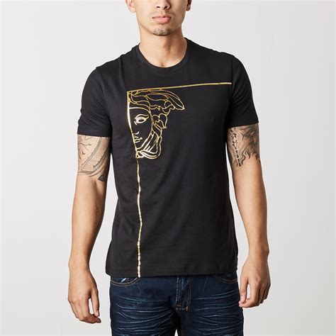 versace collection t shirt black|Mehr.